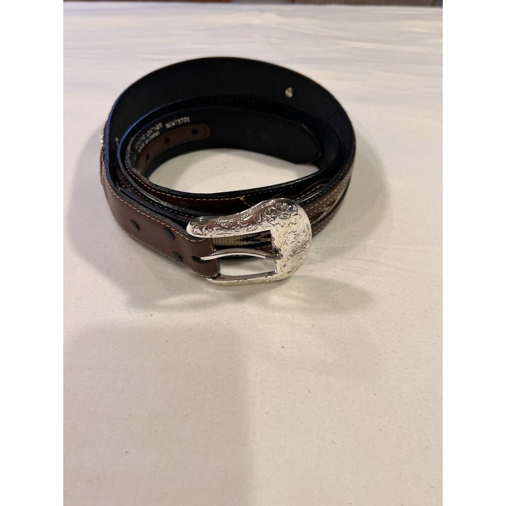 Nocona Genuine Leather Western Belt‎ 46 Distressed